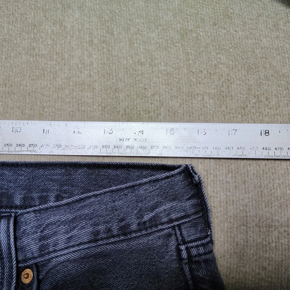 Levi's 501 Mens Jeans W33 L30 Gray Button Fly Straight Leg Denim Pants